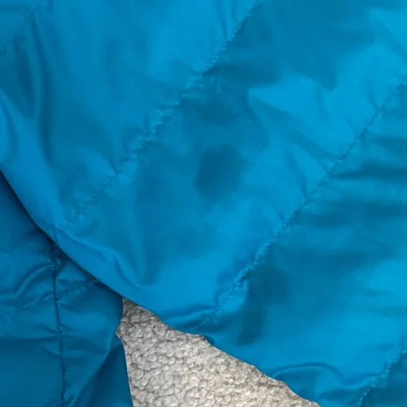 Marmot Girls Puffer Hooded Jacket With Pockets Teal/Hot Pink Size XL - Picture 8 of 13